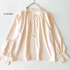 is amulet イズアミュレット♪スタンドカラー ラインブラウス