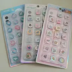 新品未使用　シナモロール　はぴだんぶい　日焼けサンリオ　おはじきシール3枚セット