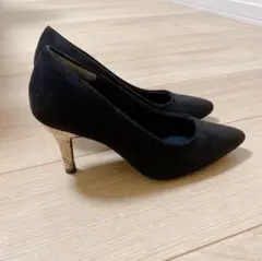 【ほぼ新品】パイソン柄ヒール 走れるパンプス 22センチ