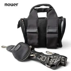 【531】nouer ヌエール メッシュ 2way ショルダーバッグ ポーチ付
