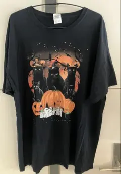 FRUIT OF THE LOOM ハロウィン 猫 Tシャツ 海外のサムネイル