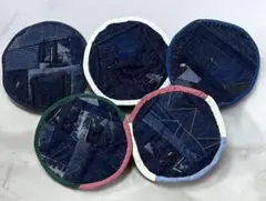 （デニム）ハンドメイド　パッチワーク　鍋敷き・鍋つかみのサムネイル