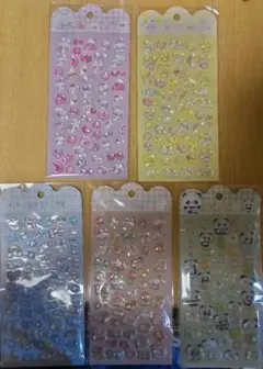 動物モチーフシール5シートセット