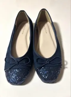 未使用【WHITE FOX】フラットシューズ シャイニートゥxスエードパンプスM