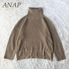 ANAP 新品 タグ付き ライトブラウン タートルネック セーター