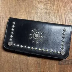 希少 BACKBONE別注 HTCロングウォレット シルバースタッズ ブラックのサムネイル