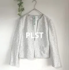プラステPLST　美品　スラブツイードジャージーキーカラージャケット　フォーマル