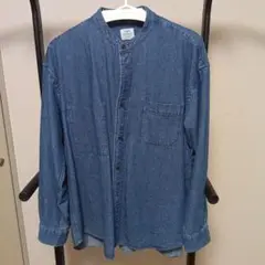 coen デニムバンドカラーシャツ Mサイズ
