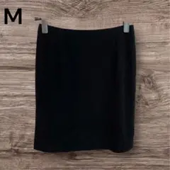ブラック タイトスカート ウエスト 64cm Mサイズ 膝丈 オフィス