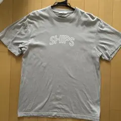 SHIPS ロゴプリント 半袖Tシャツ グレー　Lのサムネイル