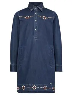 未使用　ディースクエアード　ロングワンピース　デニム　ビジュー　スタッズ装飾