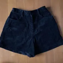 中古黒 コーデュロイ ショートパンツ Mサイズ