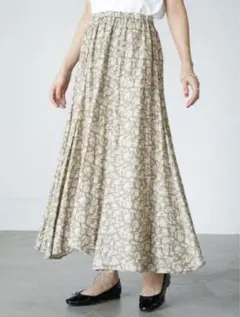 アメリカンホリック 花柄 フラワー マーメイド ギャザーロングスカート