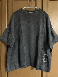KAKELA&TRANQUIL ピグメント加工布帛切り替えワイドクルー Tシャツのサムネイル