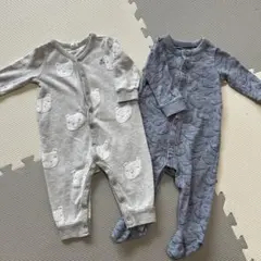【まとめ売り】baby gap 長袖ロンパース　男の子　くま柄　約60cm