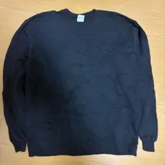古着00s無地 クルーネック スウェット ブラック　hanes