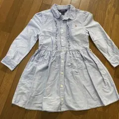 POLO RALPH LAUREN 水色 シャツワンピース サイズ6 ベルトなし
