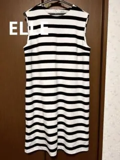 ELLE ノースリーブワンピース ボーダーのサムネイル