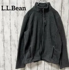C2623 L.L.Bean フリースジャケット ハイネック 海外古着 グレー