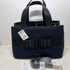 【未使用品】tocca ハンドバッグ　ショルダー　ネイビー　リボン　2wayのサムネイル