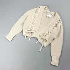 FRAY I.D レースアップケーブルカーディガン ベージュサイズF*JD249