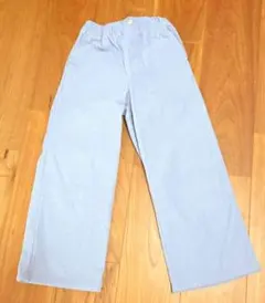 水色コーデュロイストレートパンツ
