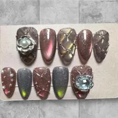 現品可　個性派ネイル　フラッシュ　マグネット　キルティング