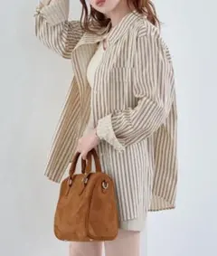【新品タグ付き】Kastane ストライプシャツ