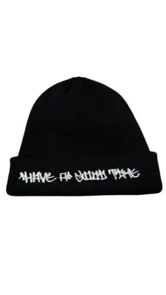 じ*じ様 have a good time ビーニー　ニット帽　ブラック