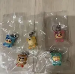 クレヨンしんちゃん みんなでくまパジャマ めじるしアクセサリー コンプリート5種