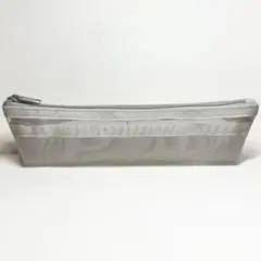 無印良品 ナイロンメッシュペンケース マチ付 グレー