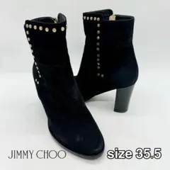 JIMMY CHOO ジミーチュウ スエードショートブーツ 黒