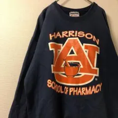 Hanes カレッジトレーナー　裏起毛　オーバーン　スウェット　長袖　古着