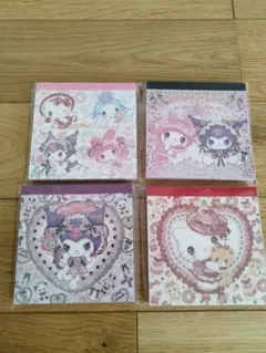 新品未開封品 サンリオ 飴ノ森ふみか スクエアメモ 4種セットのサムネイル