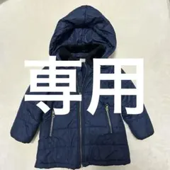 M様専用最終価格　petit mainダウン　ネイビー 中綿コート 100cm