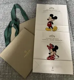 ガトーハラダミッキー・ミニーショップ袋2枚&パレスホテルスイーツアンドデリ2枚