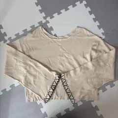 【美品】ベージュ 長袖 トップス ハート刺繍　ナチュラルクチュール