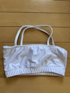 ホワイト ストラップ付きブラトップ S