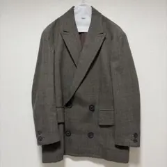 【kolor 22AW】ダブル ブレスト テーラードジャケット ブラウン 1のサムネイル