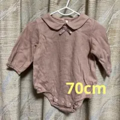 襟付きピンクロンパース　70cm