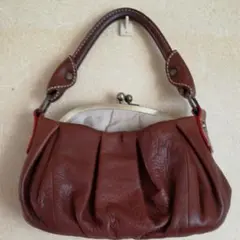 本革 がま口バッグ レザー 鞄