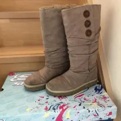 スケッチャーズ　ロングブーツ　スエード　厚底３センチ