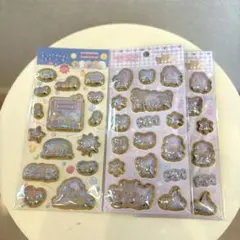 キラッとぷくぷくエアーシール すみっコぐらしとりらっくま2つ