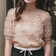 titivate シアーフリルレースプルオーバー