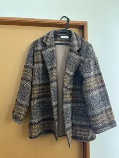 JUNOAH チェック柄 テーラードジャケット