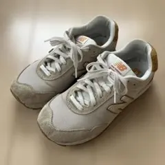 New Balance 515ランニングシューズ ホワイト/ベージュ26.5