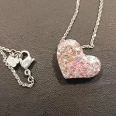 スワロフスキー　ネックレス　ハート　ピンク　値引き不可　付属品なし