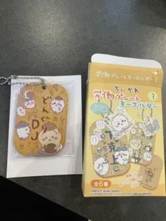 ちいかわ 労働プレート　キーホルダー　どんぐりDJ うさぎ