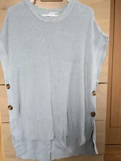 ロング　ベスト　М〜L　LLでも可Cahier Sauvage　グレーミント