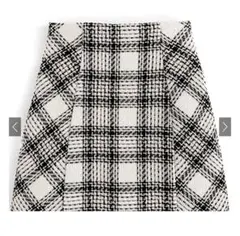 インパン裏地付きチェック柄ツイードミニスカート［ta088］